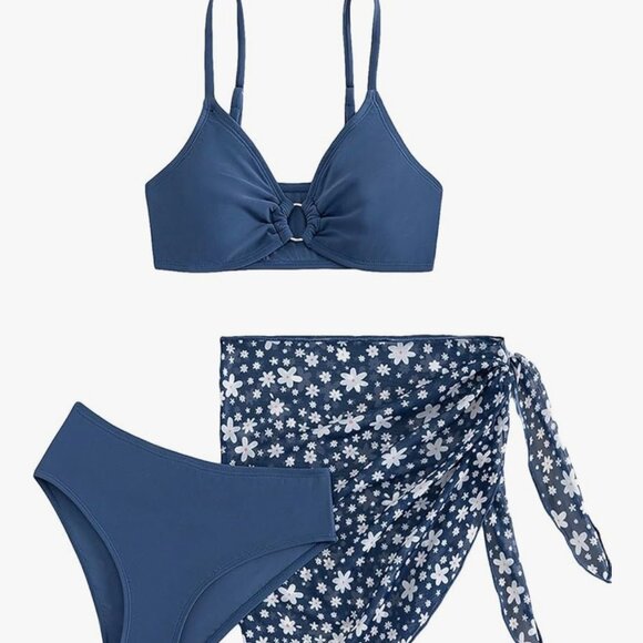 GIRLS SIZE 14 3PIECE BIKINI SET - Picture 1 of 3